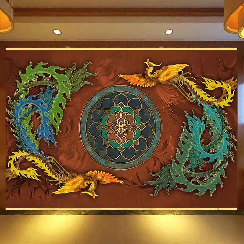 classical tang style role play tabletop game wallpaper retro style decorative background wall covering