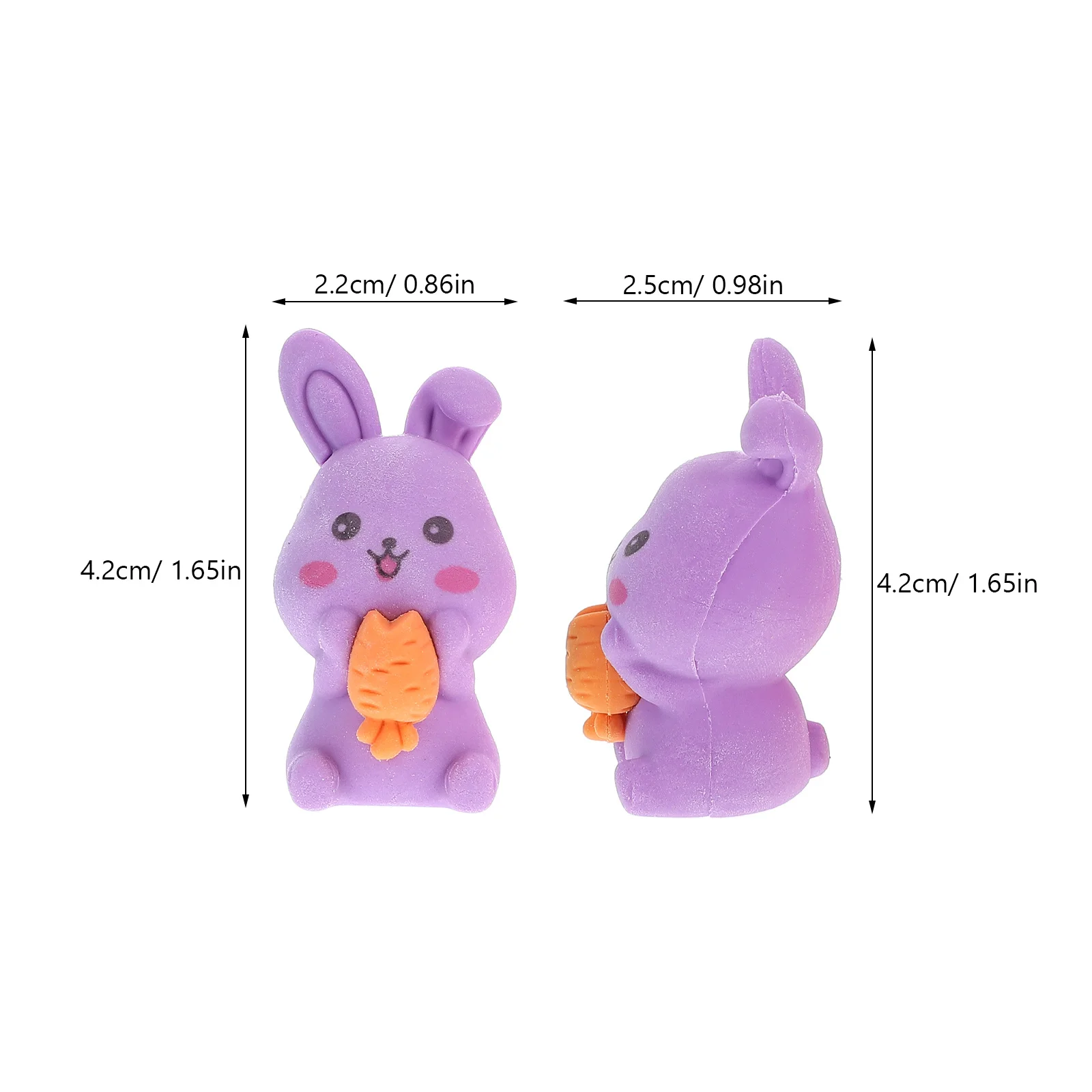Gommes lapin créatives et mignonnes en forme de lapin, 10 pièces, pour étudiants, prix de classe, cadeaux de fête, fournitures scolaires Kawaii pour enfants