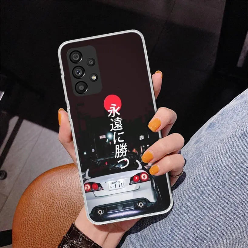 JDM Type R Civic Sport Car Phone Case For Samsung Galaxy A14 A24 A34 A54 A04S A13 A23 A33 A53 A03S A12 A52 A22 A32 A02S A72 A73