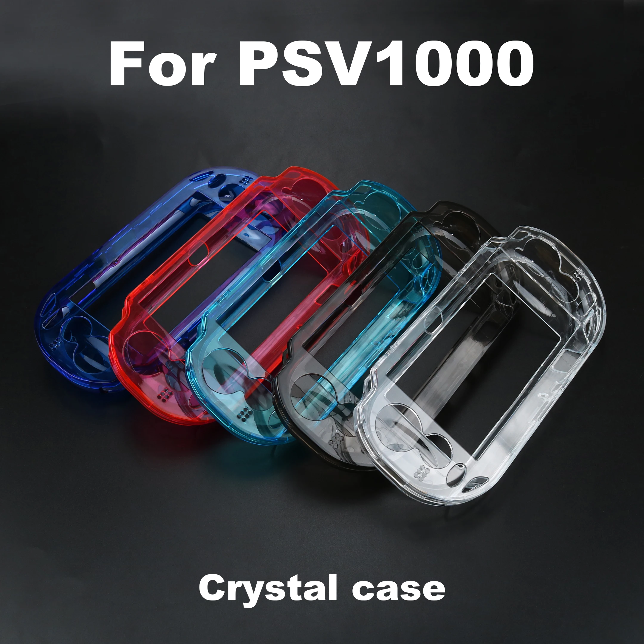 For Psvita PS Vita PSV 1000 Transparent Clear Hard Case Protective Cover Shell Crystal Full Body Protector & soft silicone case