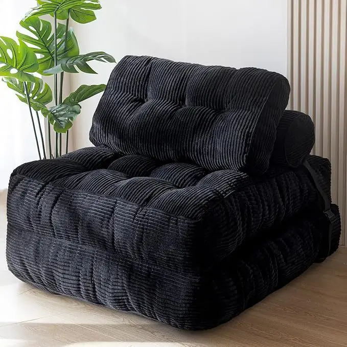 BEST DURABLE Compressed Vacuum Bean Bag Sofa Fabric Folding Sponge Sofa Module Home Living Room