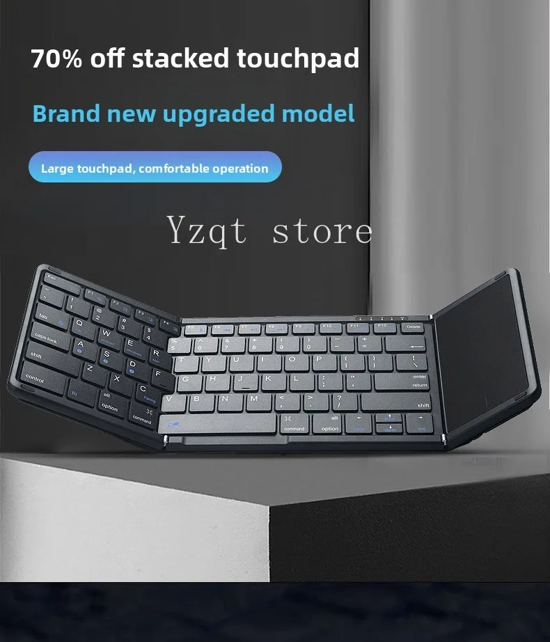 New B099T Triple Folding Portable Wireless Mini Touch Keyboard Bluetooth Touch IOS Portable Mobile Phone Tablet