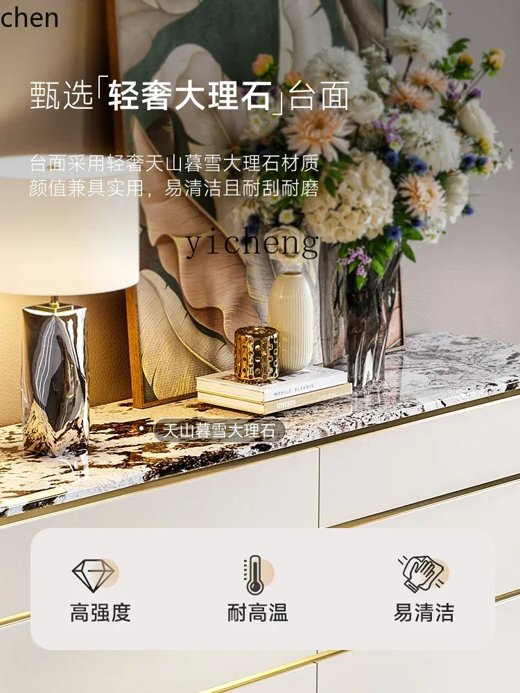 

YY-light luxury six-bucket drawer cabinet modern simple dining side bedroom French bedside locker living room porch cabinet