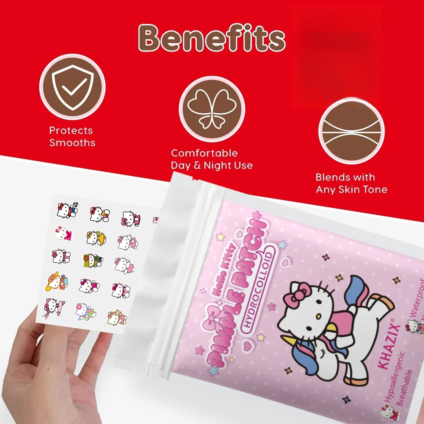 125 قطعة من رقع حب الشباب بحمض الساليسيليك - ملصقات غير مرئية ولطيفة على شكل قطة لمحاربة البثور وتهدئة البشرة #2