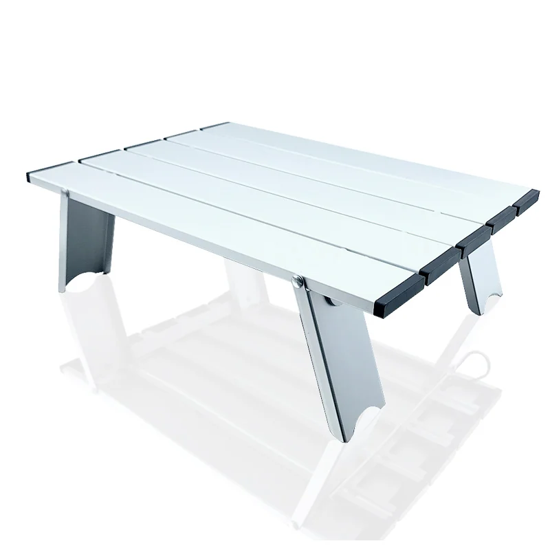 Potable Small Metal Mini Rolling Aluminium Folding Camping Table Foldable Camping Writing Desk Tables Lightweight Picnic Table