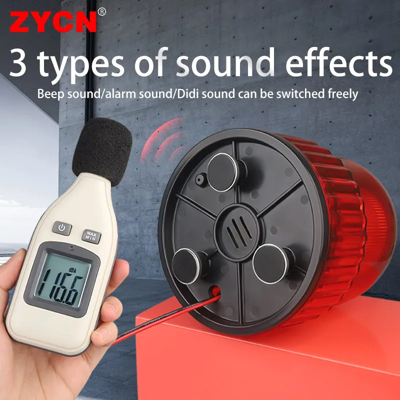 

LTD 1122J Магнитный 3 типа световых режимов, 3 звуковых эффекта, вращающийся маяк, предупреждающая мигающая стробоскопическая сигнальная лампа 12/24 В/220 В