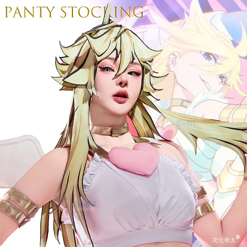 

BPanty Stocking Anime Cosplay Wig Cap P Sister S Sister Red Blue Color Role Play Game Prop Nonwoven Fabric Halloween Christmas