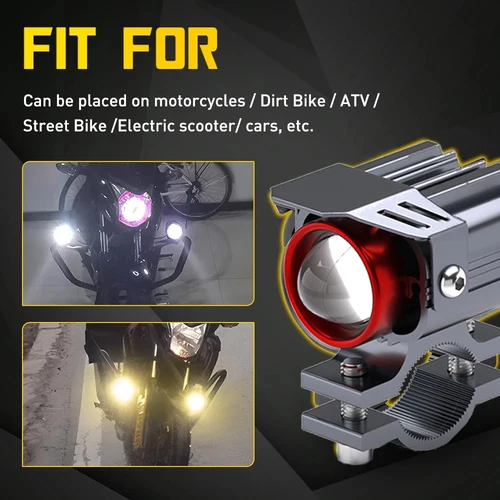 Imagen 2 del producto Erruson 160W 50000LM luz de motocicleta para motocicleta todoterreno auxiliar delantero 6000k/3000k Super brillante Mini faro Led de conducción