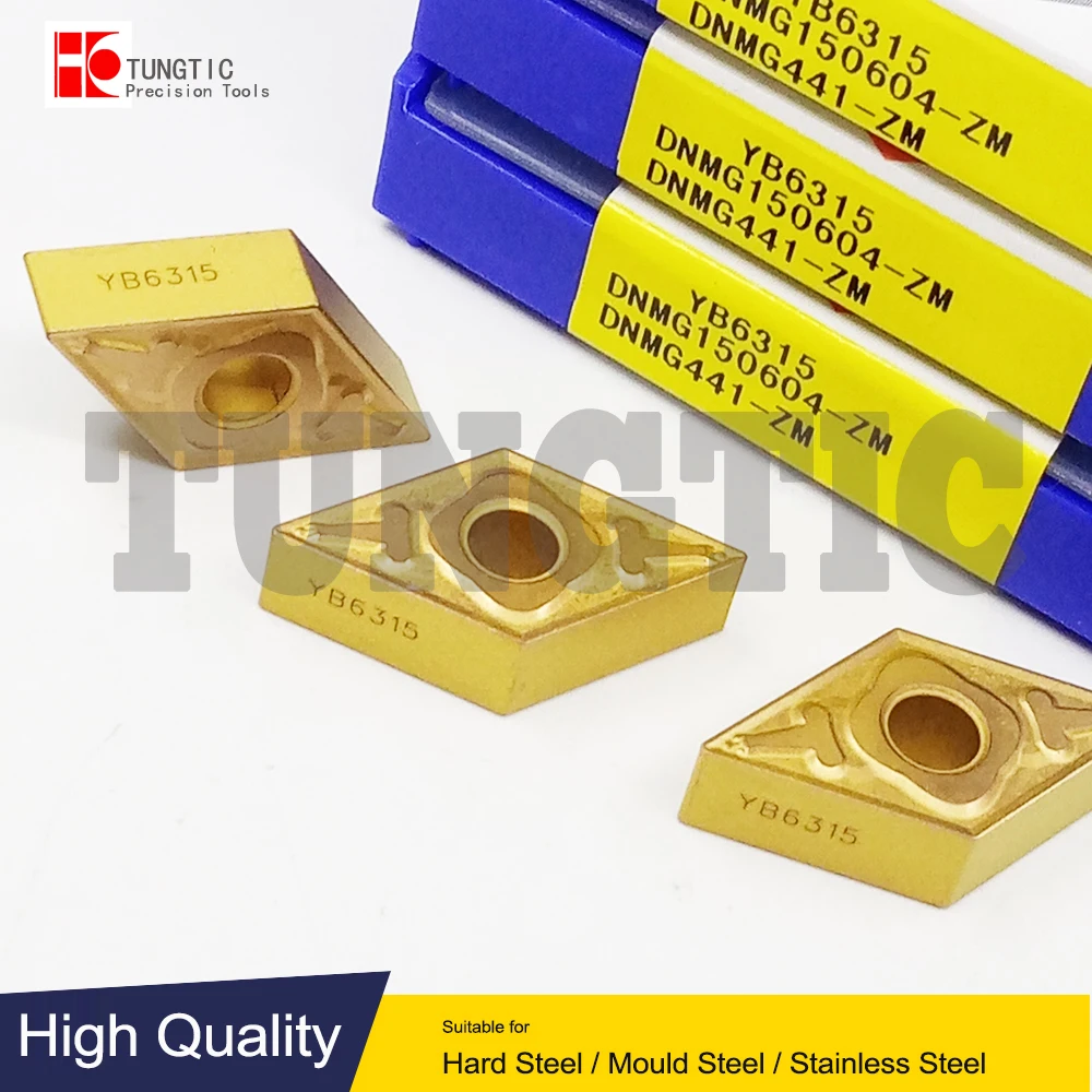 

DNMG150604-ZM YB6315 TNMG441-ZM TNMG 150604 ZM Turning Cutter Lathe Inserts Machining Metal Carbide Tools
