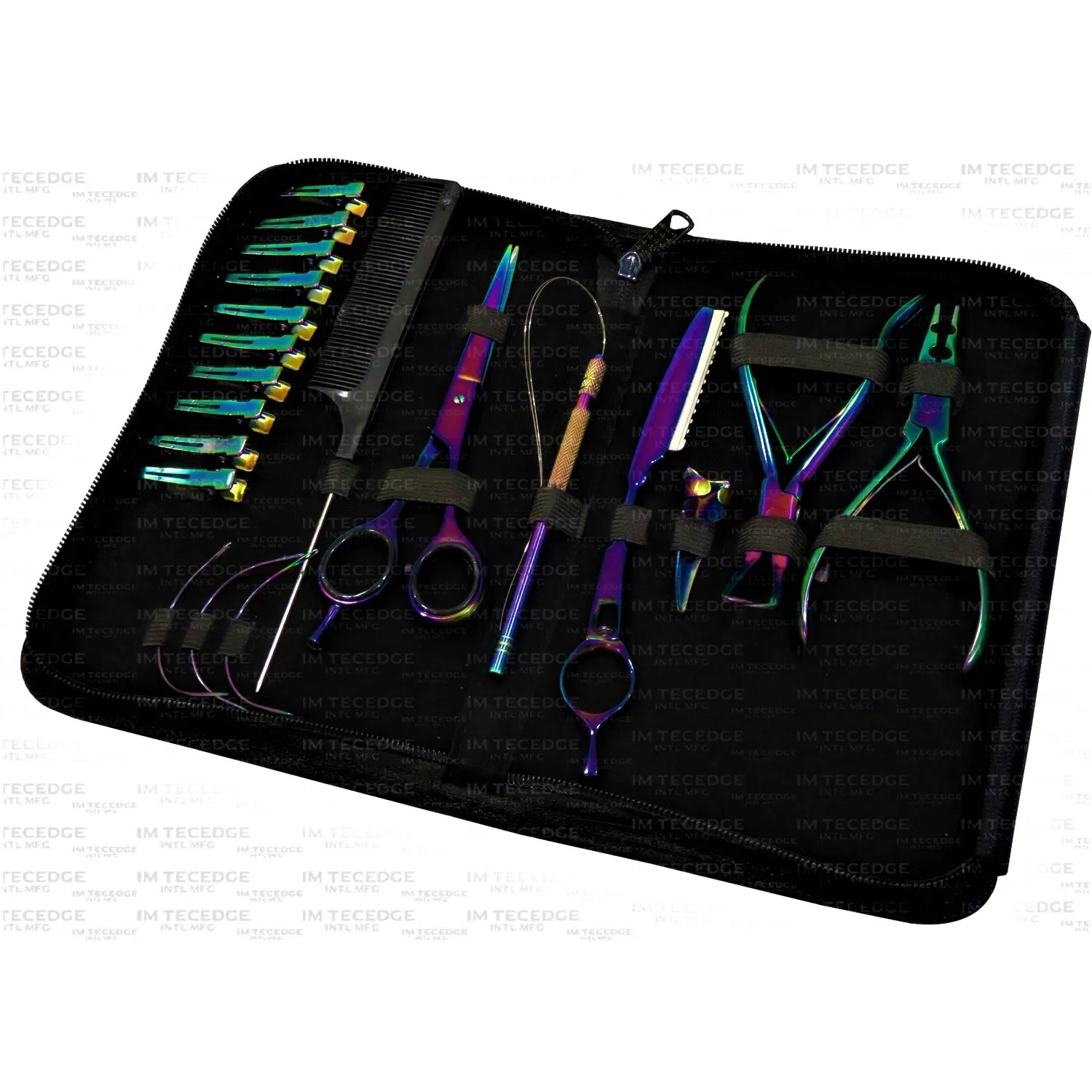 Leading Supplier B2B Marketplace Plasma Coated Multicolor hair extension tools kit set