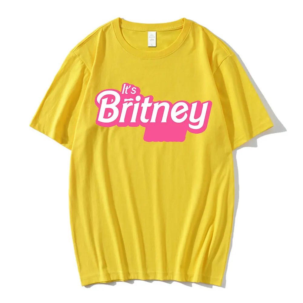 Britney Spears T Shirt It\'s Britney Graphic Print T-Shirt Fashion Aesthetic Summer Casual Oversized Short Sleeve T Shirts Tops