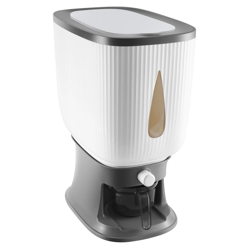 

10Kg Automatic Rice Dispenser With Rinsing Cup Smart Rice Dispenser Rice Storage Rice Bucket Household Rice Box