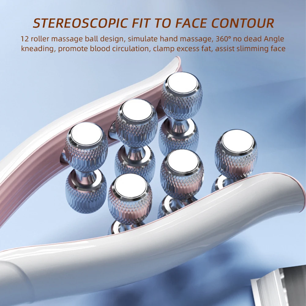 الكهربائية الوجه التخسيس V-شكل جهاز تجميل EMS مكركرنت الأسطوانة مدلك الوجه رفع وذمة إزالة الجسم تدليك العضلات
