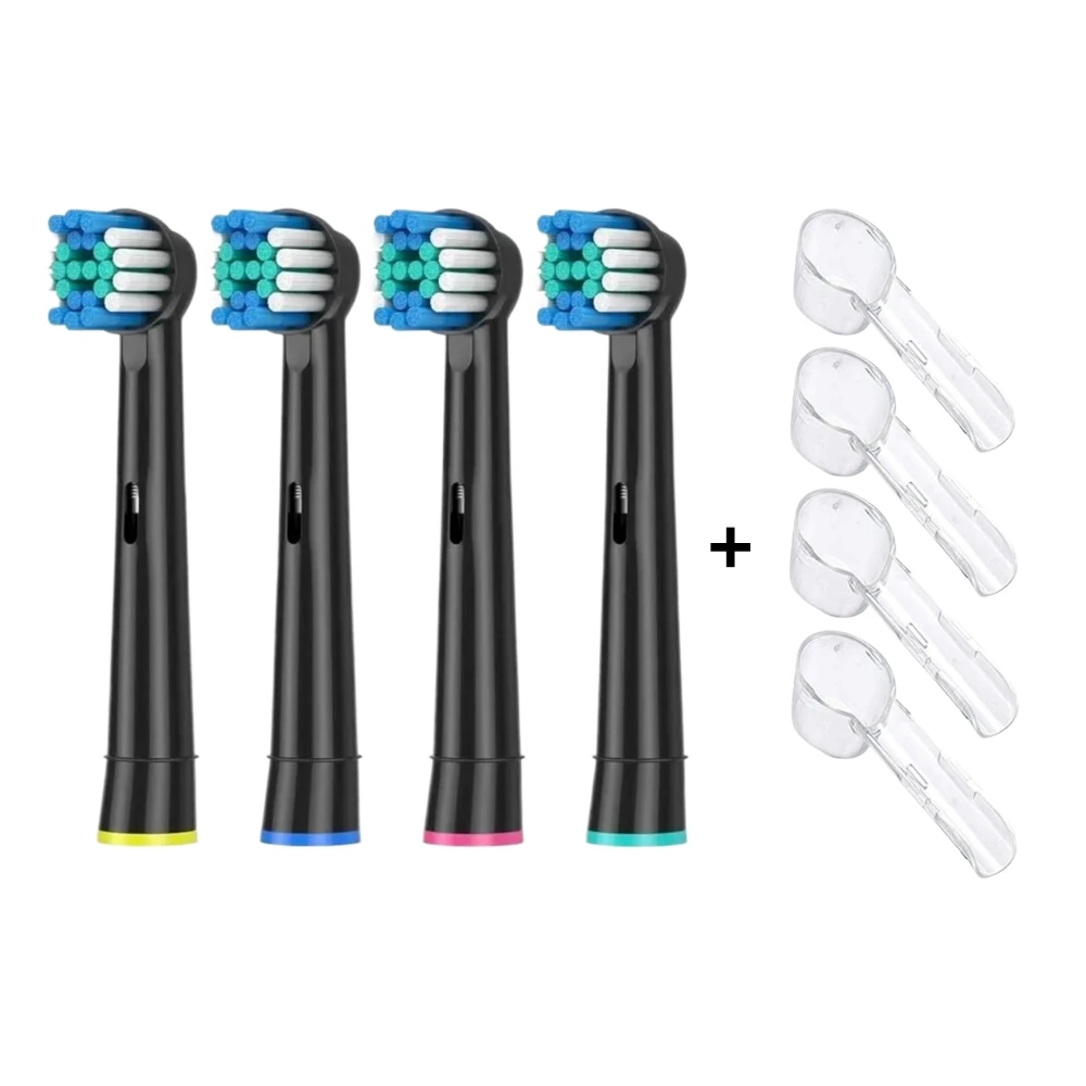 Replacement Toothbrush Heads with Protective Covers for Oral B Electric Toothbrushes Universal Brush Nozzles with Caps for OralB