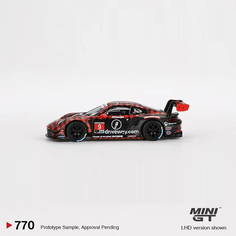 MINIGT 1:64 Model Car Pors 911 GT3 R #9 GTD PRO Pfaff Motorsports Alloy Die-Cast Sport Vehicle #770