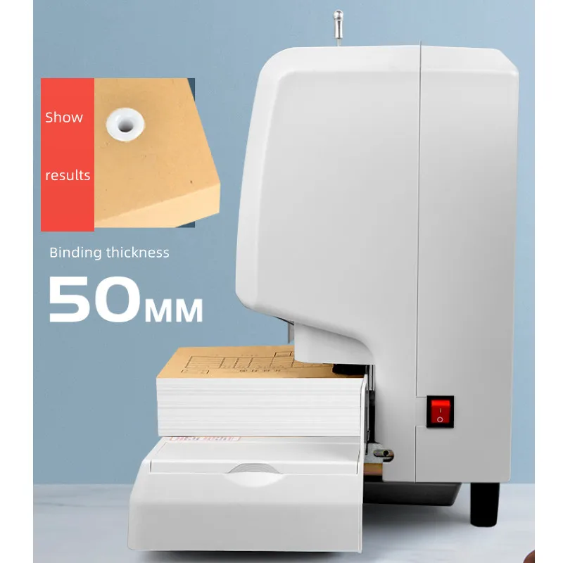 Máquina de encuadernación de cupones automática GD569, punzonadora eléctrica de 5cm, remachadora de fusión en caliente, máquina de instalación de pegamento de tubo