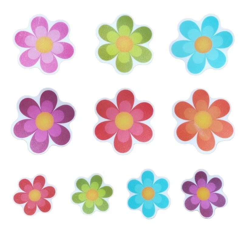 10pcs/set Anti Non Slip Mat Flower Bathtub Stickers Safety Floor Bathroom Shower