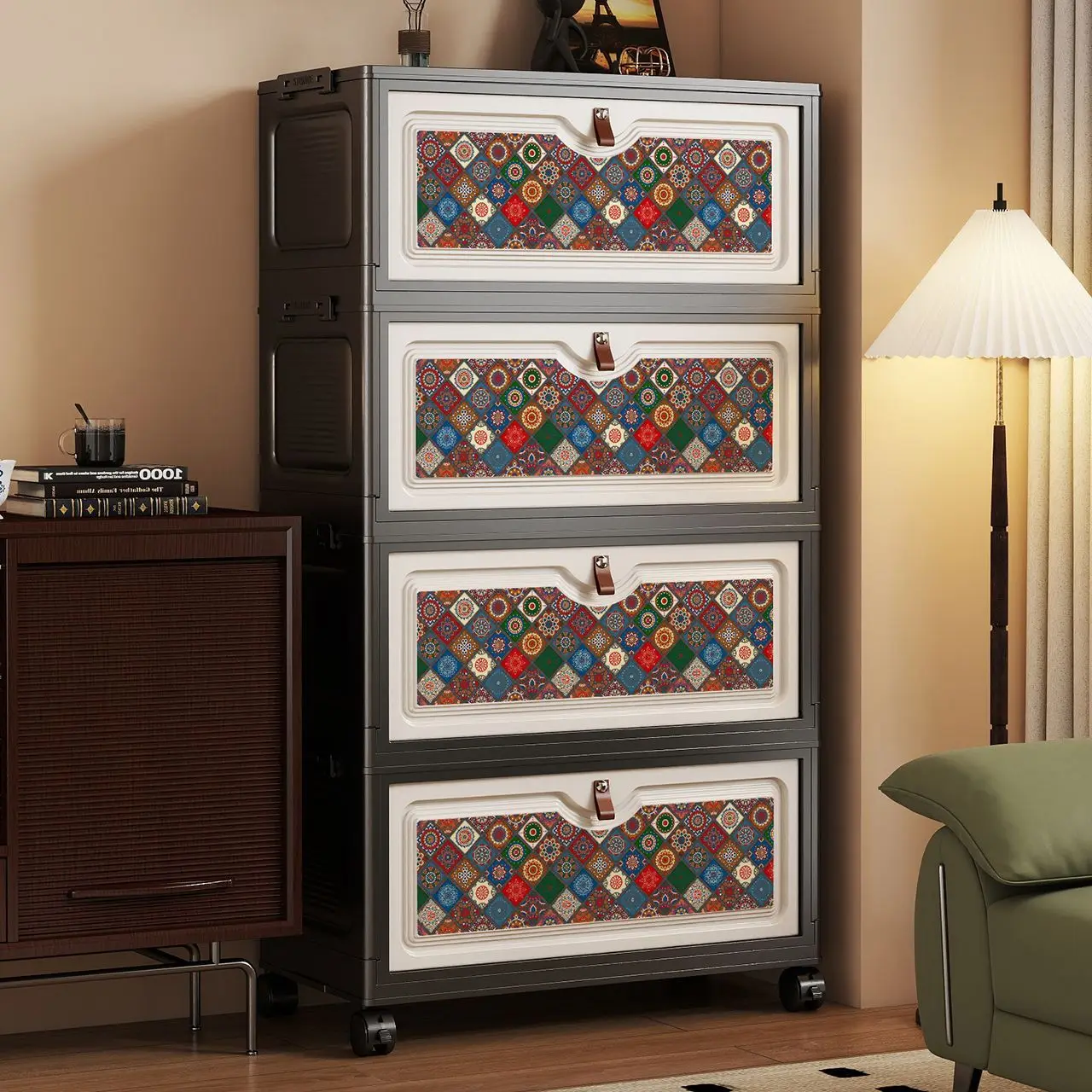 Versatile Multi-layer Floor-Standing Kitchen Storage Cabinet for Home Living Room Bedroom - Organizer Shelf Unit