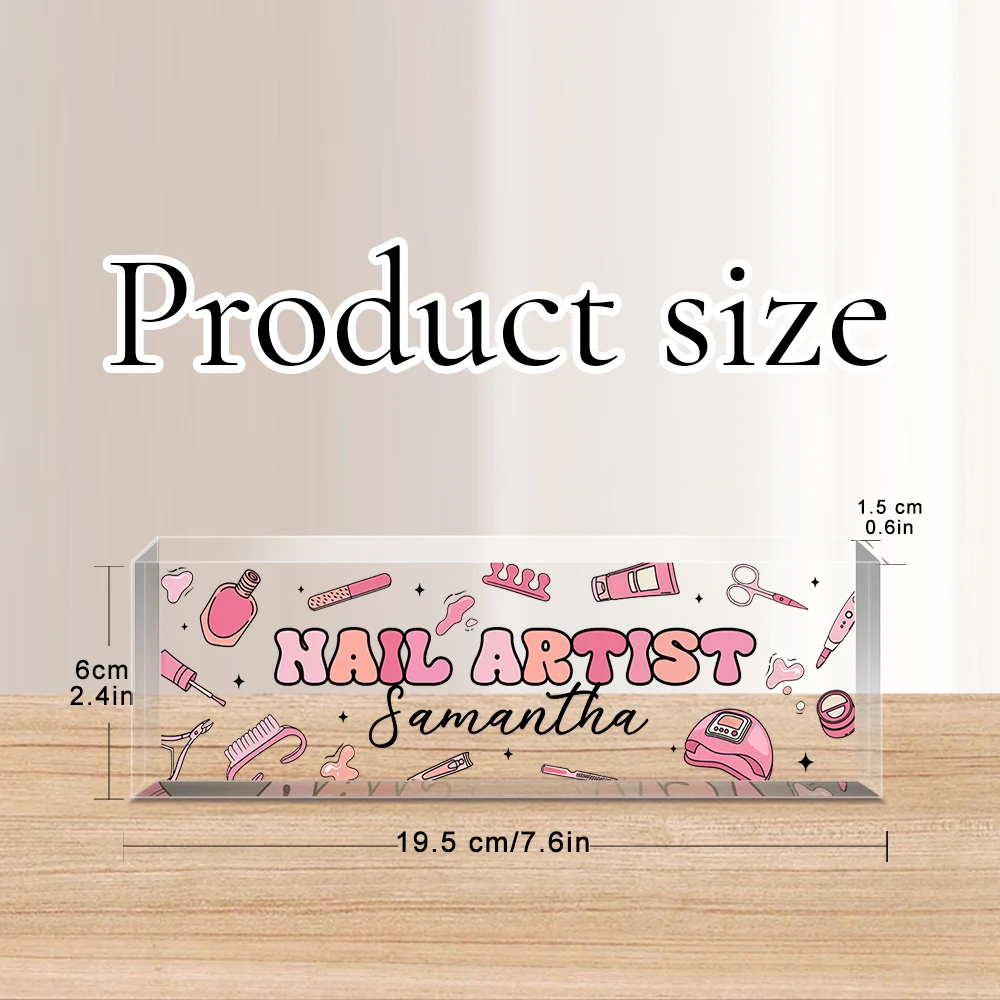 Custom Name Acrylic Desk Name Plate,Personalized Tabletop Plaque Custom Office Decor Nameplate Sign,Personalized Gift