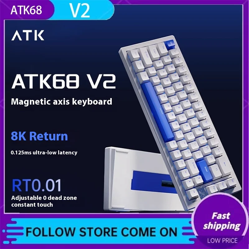 Atk68 V2 Magnetic Switch Mechanical Keyboard 8k Gaming Keyboard Customized Aluminium Alloy Keyboard Valorant Pc Accessories Gift