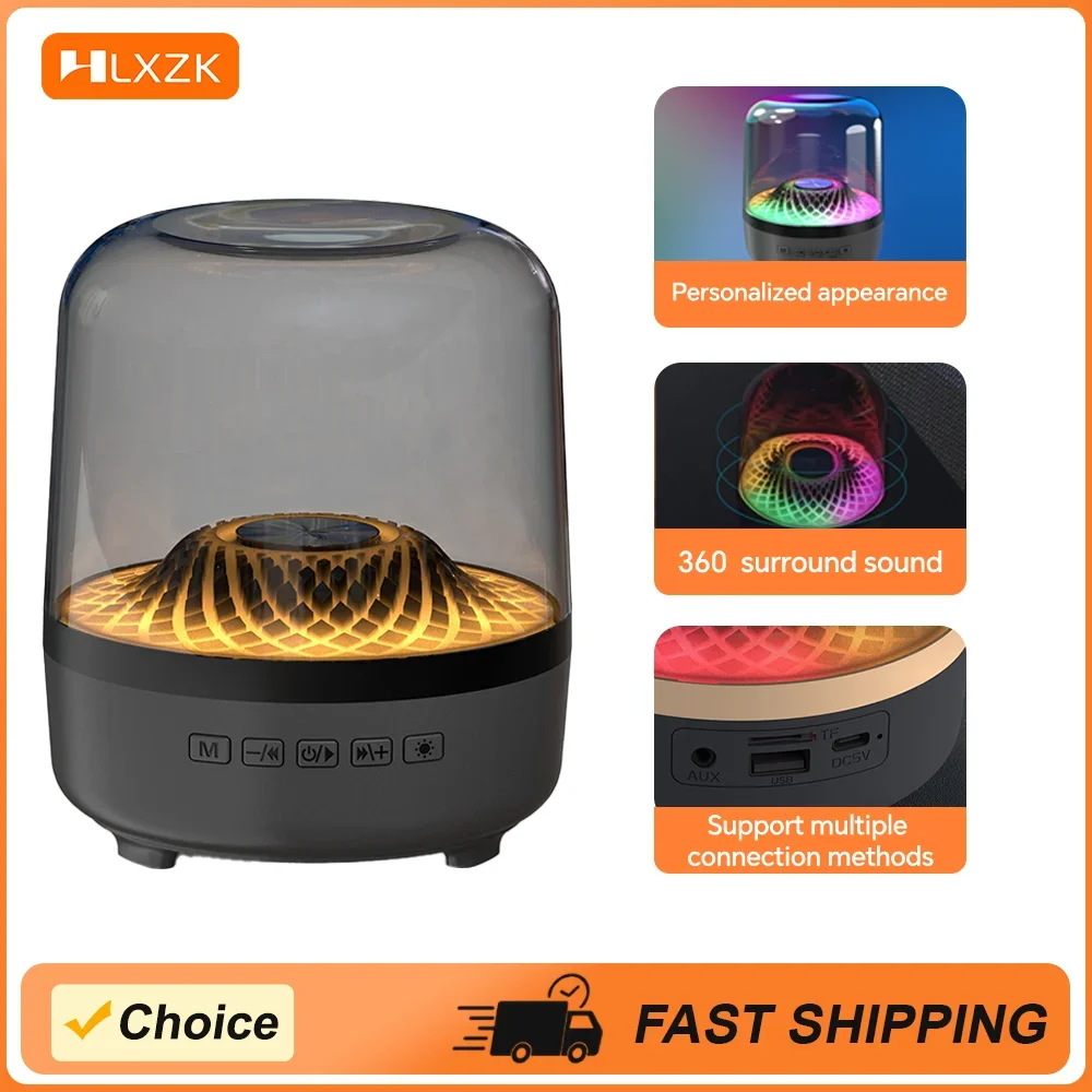 Glaze 5 بلوتوث 5.3 مضخم صوت هاي فاي الصوتيات مكبرات الصوتية التنفس مصباح مكبرات الصوت اللاسلكية المحمولة لحفلة المسرح المنزلي