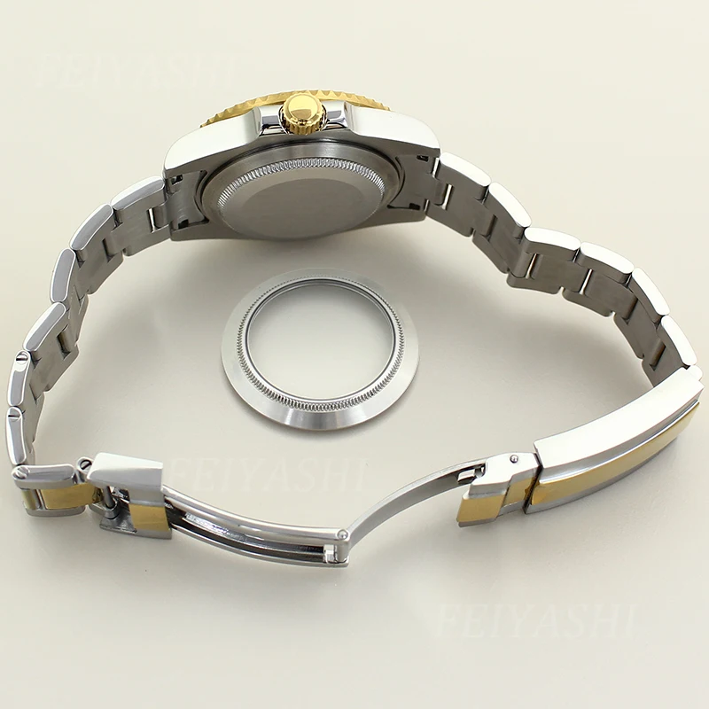 40mm Yacht Design Style Dive Watch Case Bracelet Set For Seiko NH35 NH34 NH36/38 Miyota 8215 ETA 2824 Movement 28.5mm Dial Parts