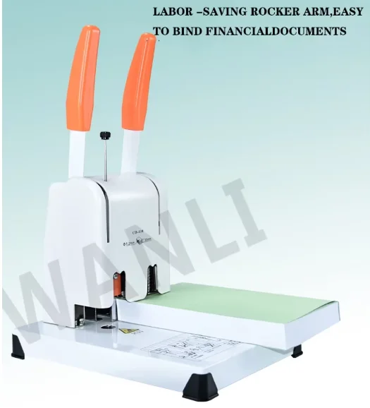 Accounting Voucher Binding Machine – Manual Punching & Hot-Melt Rivet Binding Tool (No-Thread Binding)