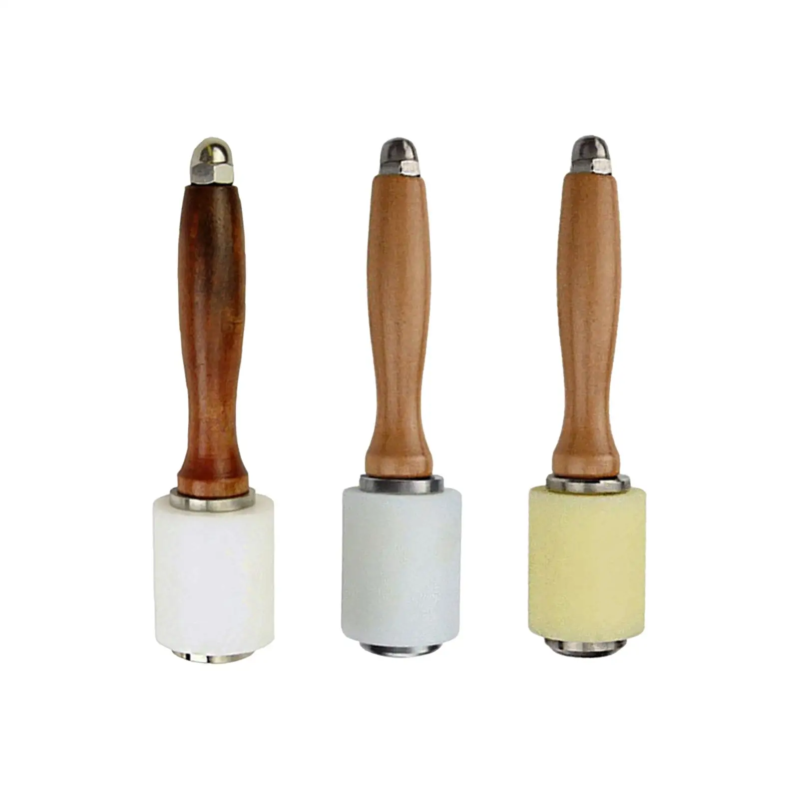 Handmade Leather Craft Hammer Durable Nylon Wood Mallet for Leatherwork Tools Kit and DIY Accessories