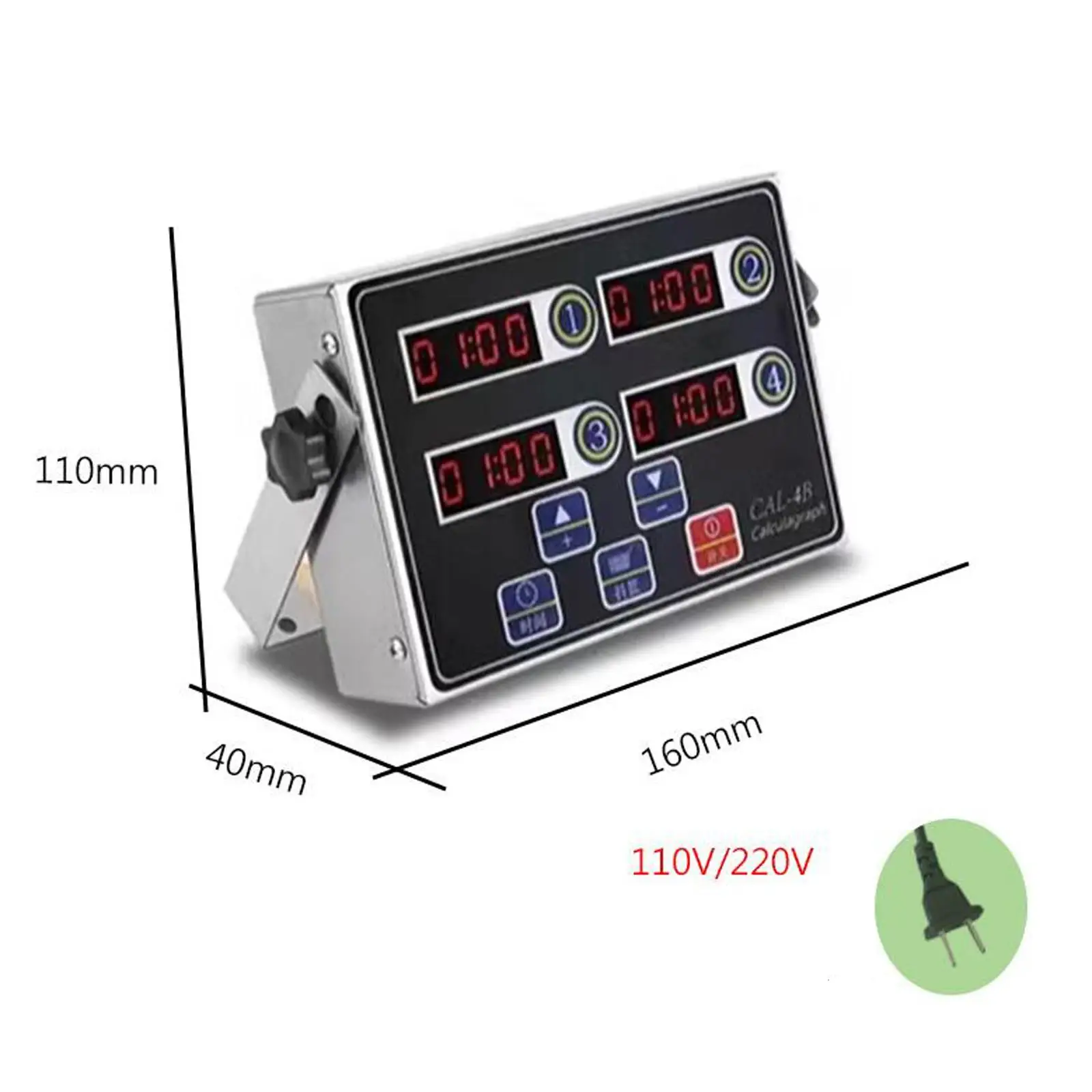 Multi Channels Digital Kitchen Timer Reminder Clock, Bakery Fryer Timer Adjustable Volume for Restaurant Baking Fried Chicken