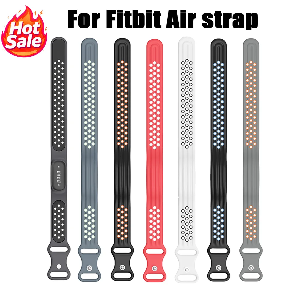 Sport Silicone Strap for Google Fitbit Air Smartwatch Bands Breathable Replacement Bracelet Correa Accessory For Fitbit Air band