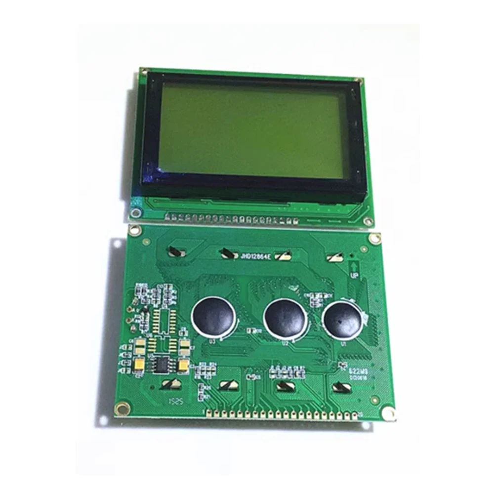 

yellow green screen LCD display module without font library graphics display JHD622 JHD12864E 128X64 LCD