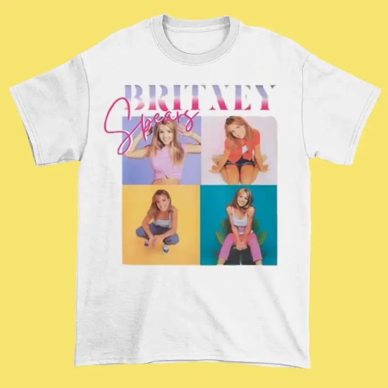 Britney Spears T Shirt 90S Colletion Music White Ng1602