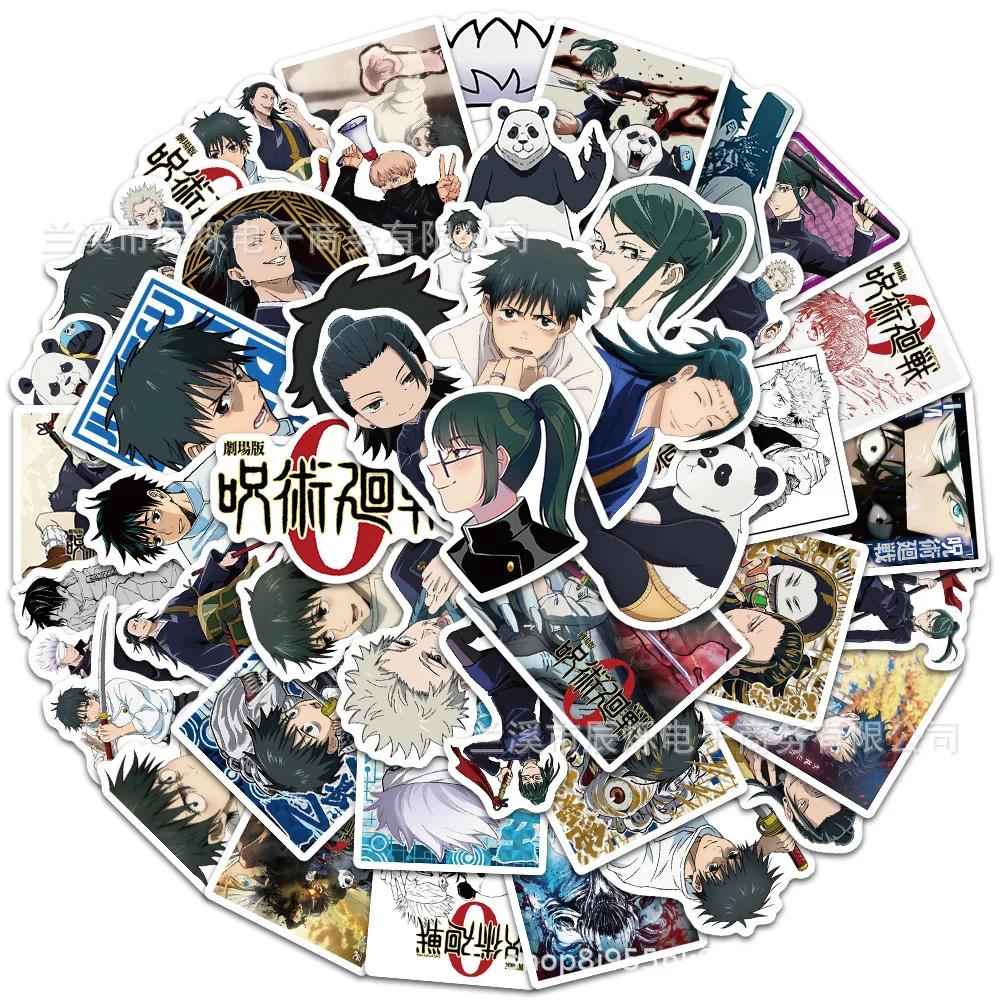 50pcs Anime Jujutsu Kaisen Series Graffiti Stickers Suitable for Helmet Desktop Wall Decoration DIY Sticker Pack Wholesale