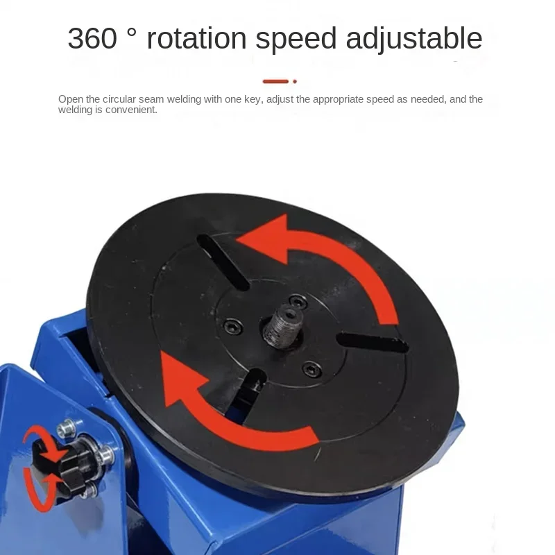 Rotary Welding Positioner Welding Turntable 10Kg Welding Positioner Turntable Tilt Table for Ring with 65 Chuck