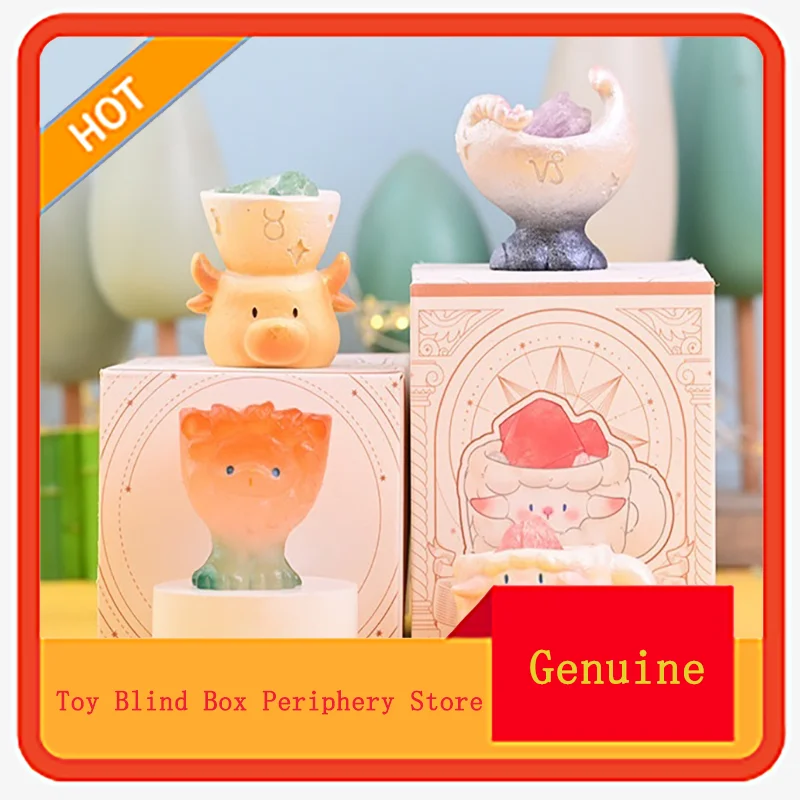 

Unbranded 12 Zodiac Natural Crystal Blind Box Resin Desktop Ornaments Cake Decorations New Year Gifts For Girls Virgo Capricorn