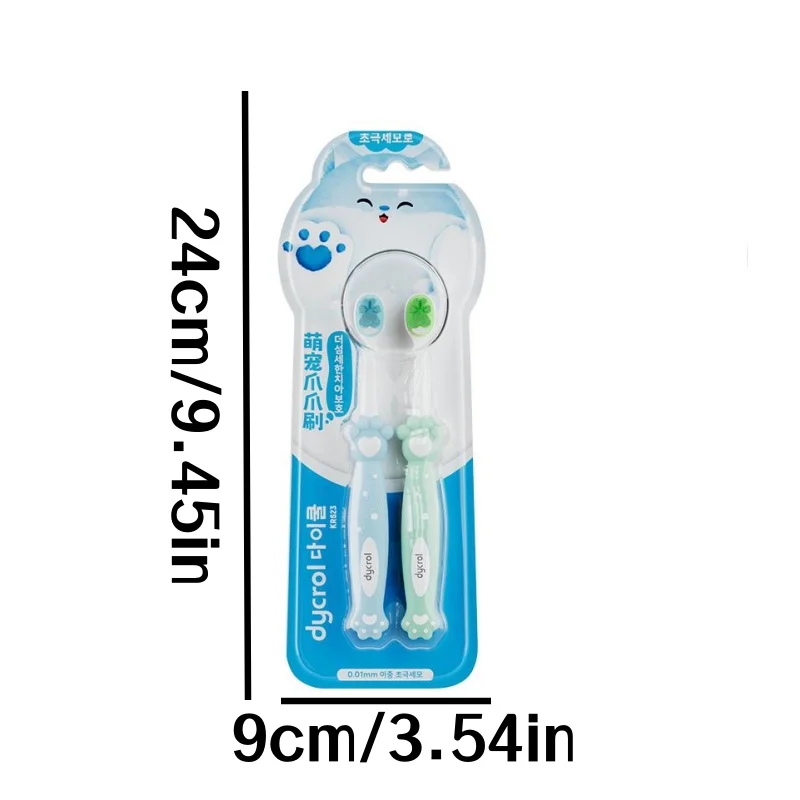 4 عبوات من فرش أسنان الأطفال ذات الألوان العشوائية، ضرورية للعائلات، تحمي صحة أسنان الأطفال، نمط مخلب القط الكرتوني، فرشاة أسنان ذات شعيرات ناعمة للأطفال، مناسبة للأطفال، أفضل هدية للأطفال #2