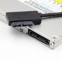 CD-ROM DVD USB 3.0/2.0 To Sata II 7+6 7+9 Adapter Support Laptop CD/DVD ROM Slimline Micro Drive 13/16 Pin Sata2 Cable Sata