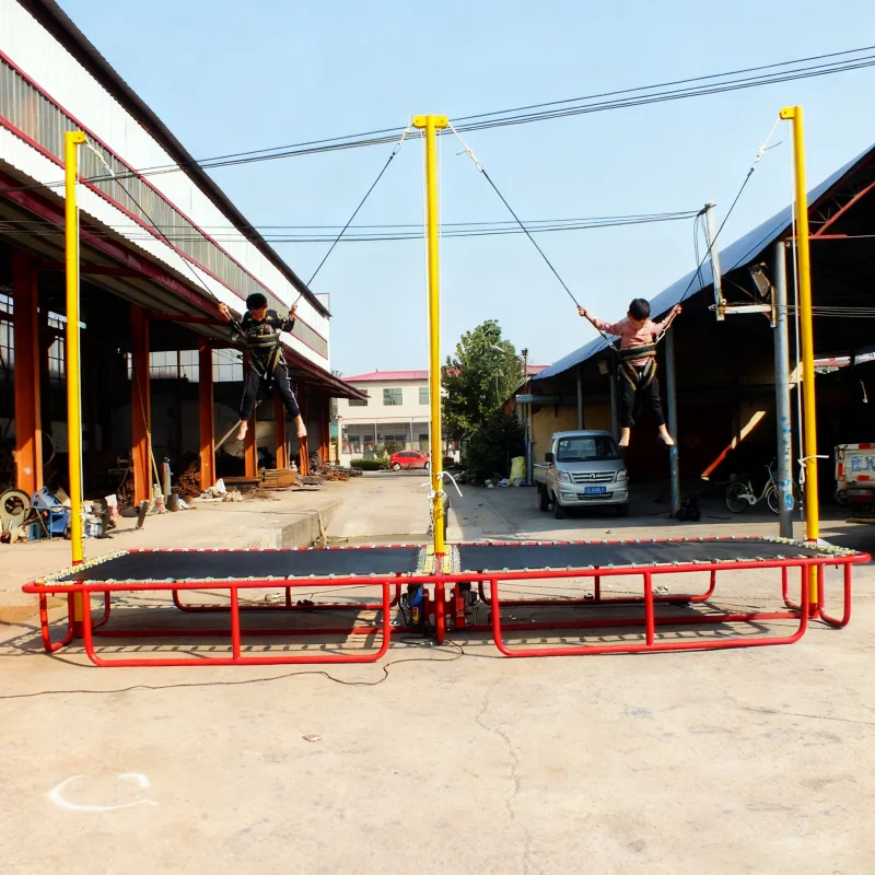 

Высококачественный коммерческий уличный батут для банджи-джампинга на одного человека с пружинами, стальной, для детей