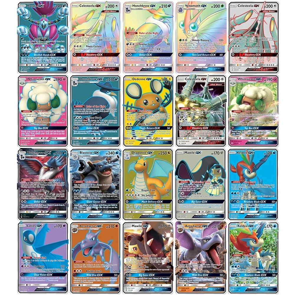 Cartas de Pokémon en francés Charizard Arceus Vstar Vmax GX MEGA v-union para niños, juego de colección de cartas de regalo, juguete arcoíris