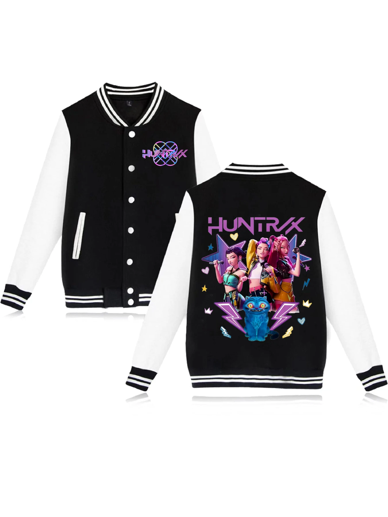 سترة بيسبول مطبوعة من Kpop Demon Hunters، ملابس كاجوال مضحكة Y2k، معطف شارع شخصي هدية للأصدقاء
