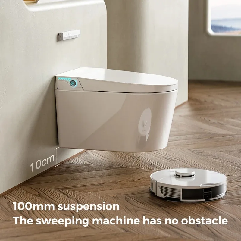 European Wall-Mounted Automatic Shower Toilet Bidet - Modern Bathroom Seat with Built-In Bidet Spray
