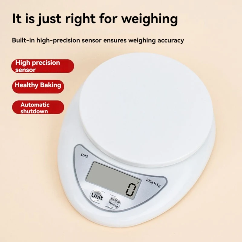 5Kg/1G LED Electronic Scales Food Coffee Balance Measuring Weight Portable Digital Baking Scale Kitchen Accessories Tool