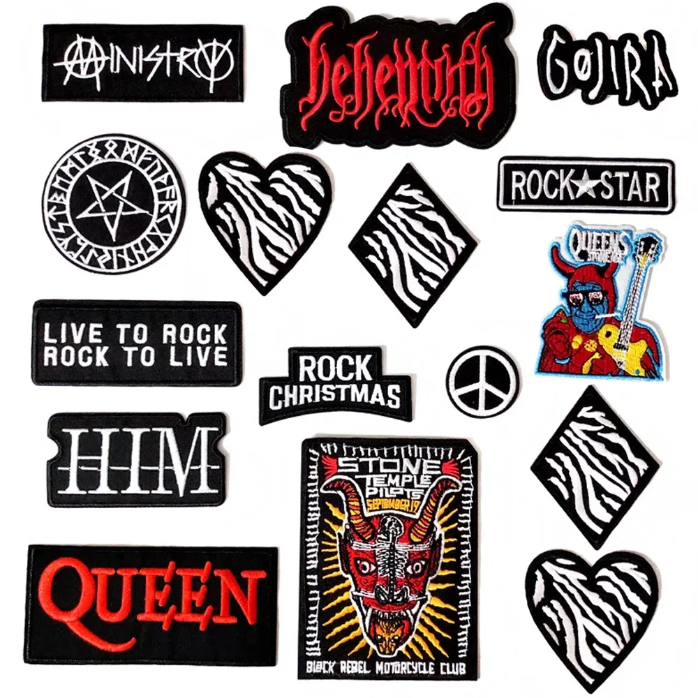 BAND Patches Cloth Mend Decorate Clothes Apparel Sewing Decoration Applique Badges Patch ROCK STAR