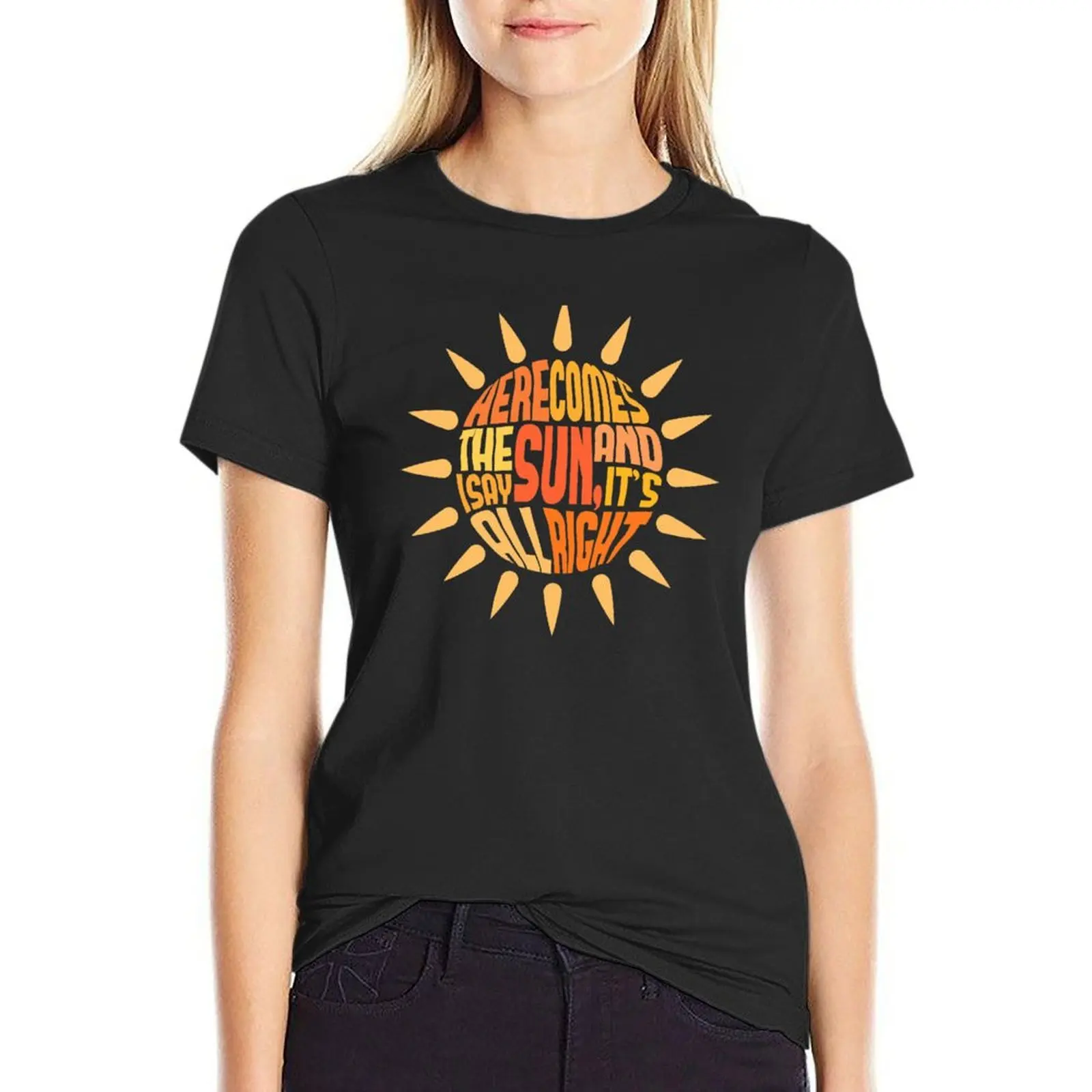 Here Comes the Sun T-Shirt anime clothes graphics summer tops Womens graphic t shirts