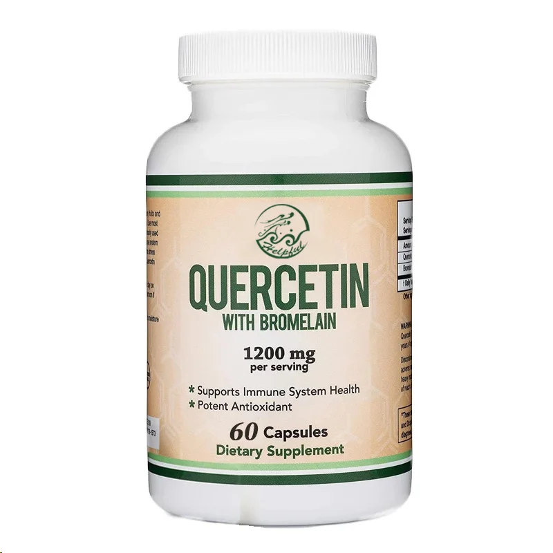 Quercetin with Bromelain 60 Capsules 1200 mg Supports healthy immune function for men and women Vegetarian Safe