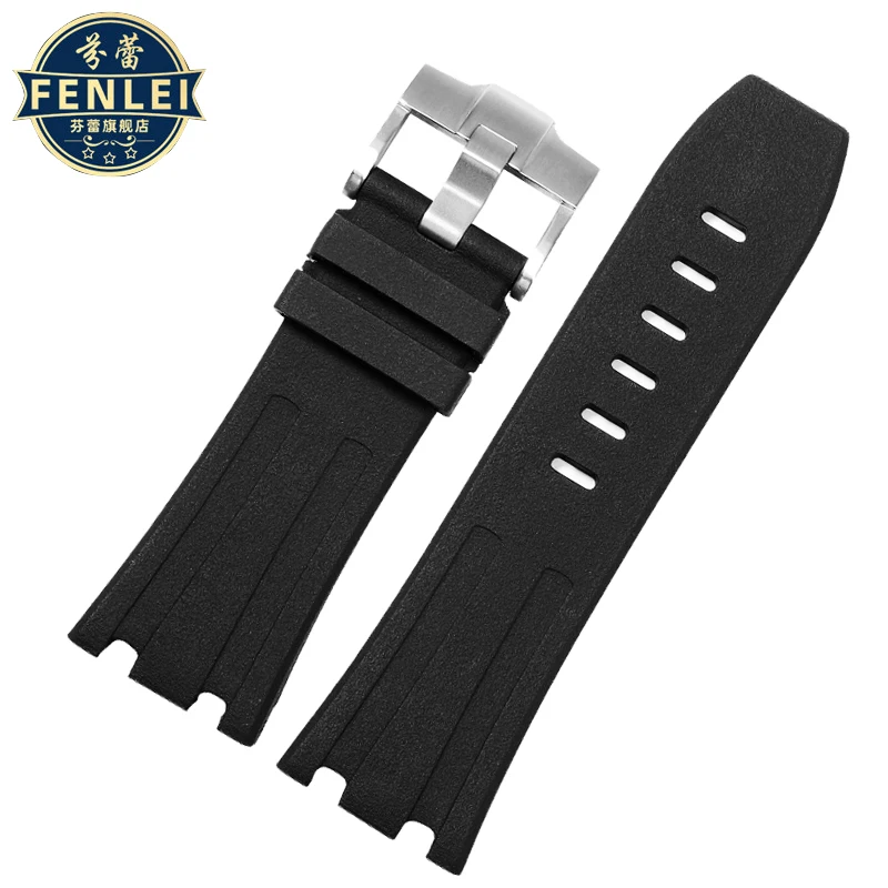 VITON Watch band for Audemars and Piguet Royal Oak AP 15703 15710 26470 Fluororubber Watch Strap rubber Silicone Bracelet 28mm