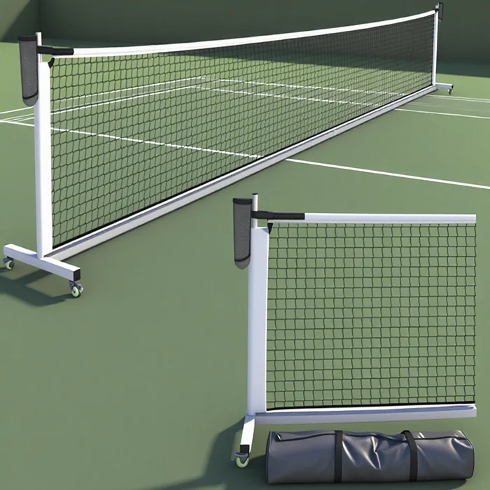 Portable Pickleball Net System Customized Lightweight with Steel Frame Wheels Carry Bag Weather Resistant Indoor Outdoorpromote
