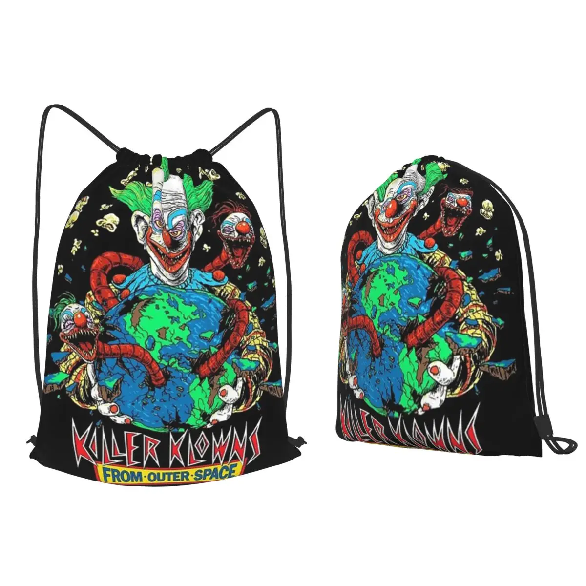 Killer Klowns From Outer Space Backpacks Fashion Drawstring Bags Sports Bag Book Bags for Man Woman School