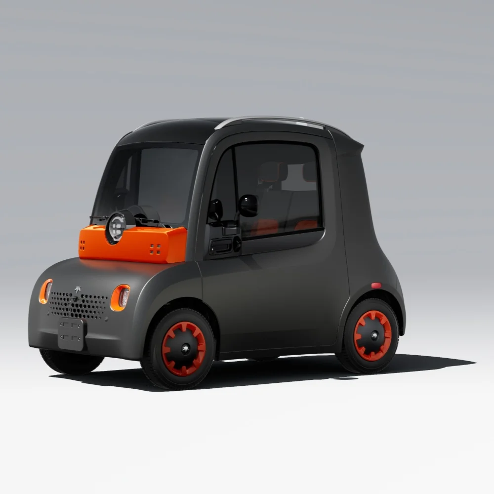 AstraUX mini electric car, futuristic smart urban vehicle