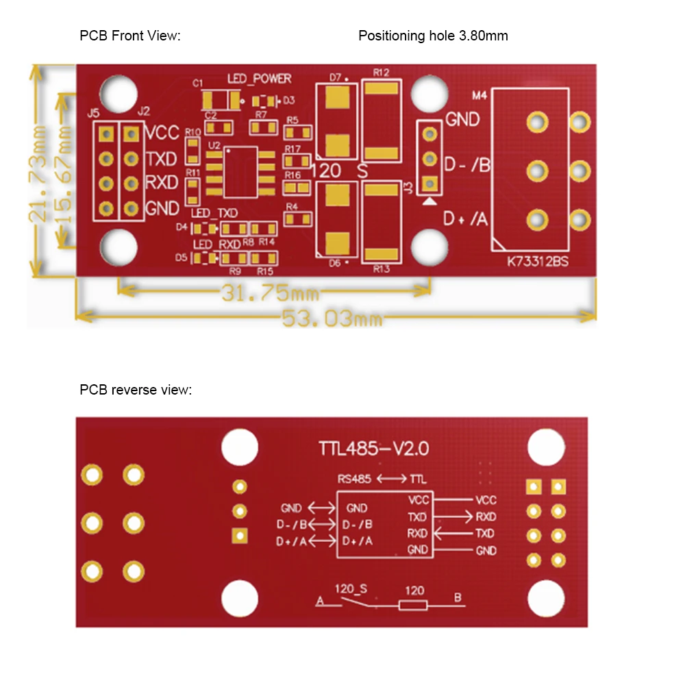 MAX3485 Module RS-485 TTL Turn To RS485 Converter Module For Arduino Microcontroller MCU Development Accessories 3.3V 5V